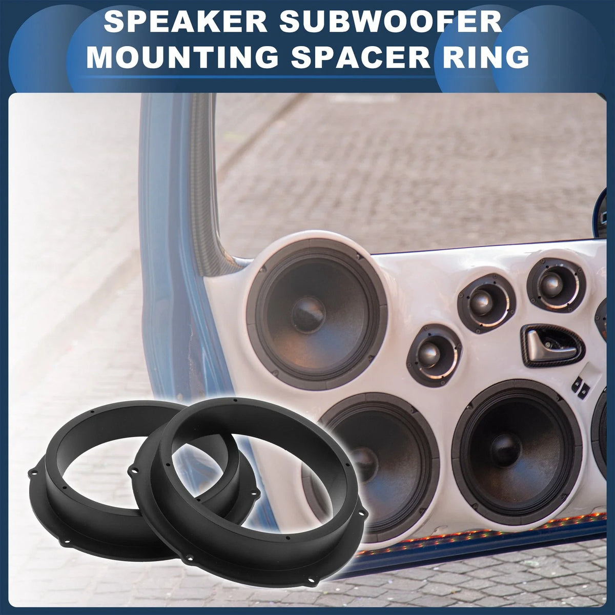 2X Speaker Spacer Ring Adapter for Volkswagen Golf MK5 (2003–2009)