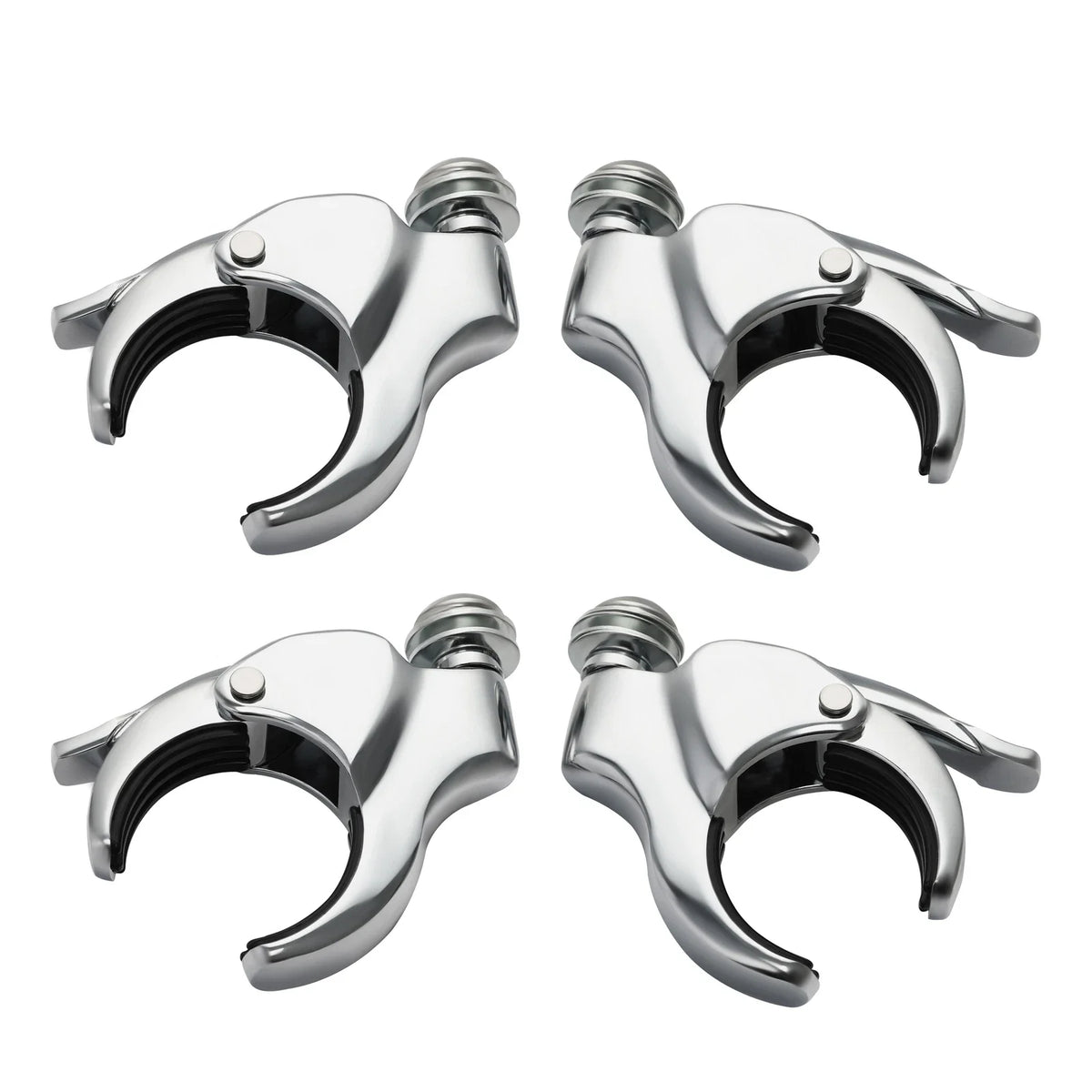 Windshield Clamps Set of 4 in Chrome for Harley Low Rider Street Bob 2018-2025