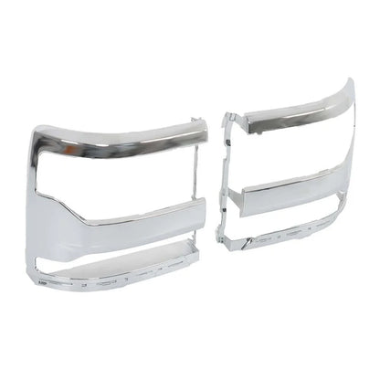 Chrome Headlight Trim Bezel Cover Pair for Chevy Silverado 1500 (2016–2019)