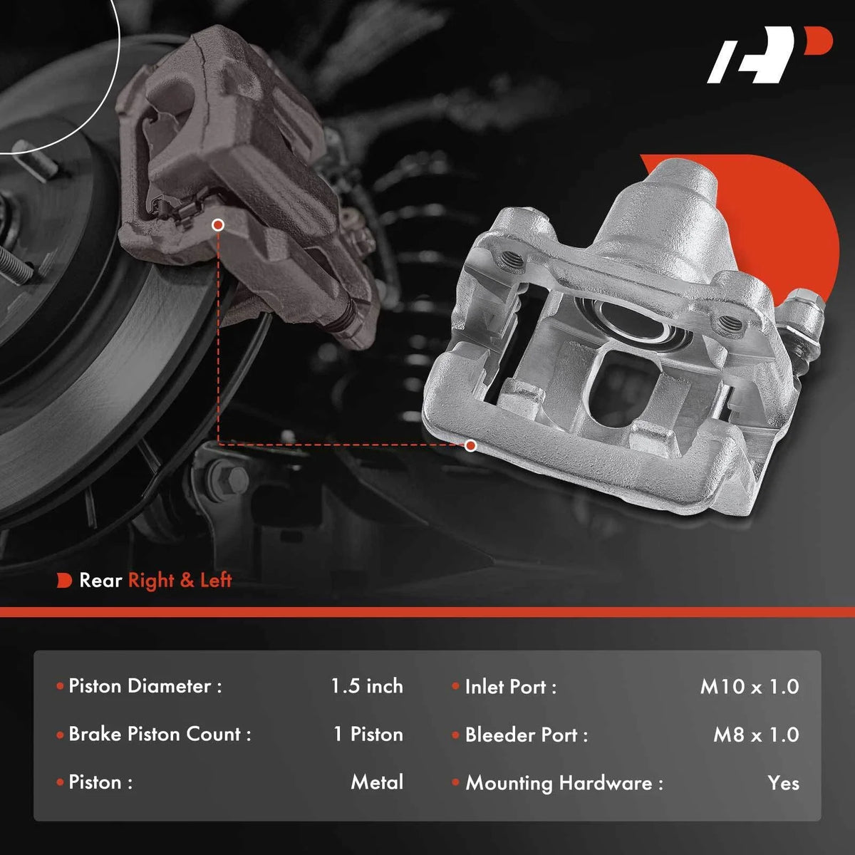 Rear Brake Calipers Set for Honda Odyssey (2002-2004)