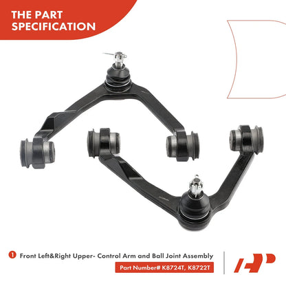 12-Piece Front Tie Rod Control Arm Ball Joint Set for Ford F-250