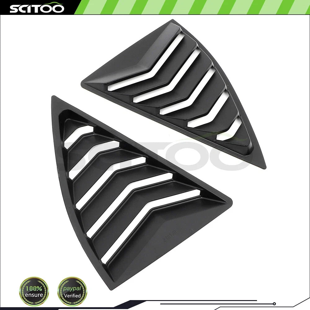 Matte Black Side Window Louver Shutter Cover Trim for Chevy Camaro (2010–2015)