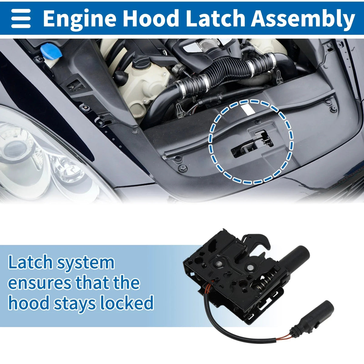 Hood Latch Assembly for Audi A4 Quattro (2017–2024) No. 8W0823509