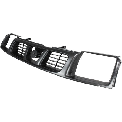 Grille for Nissan Frontier (1998–2000) Plastic Black Shell and Insert