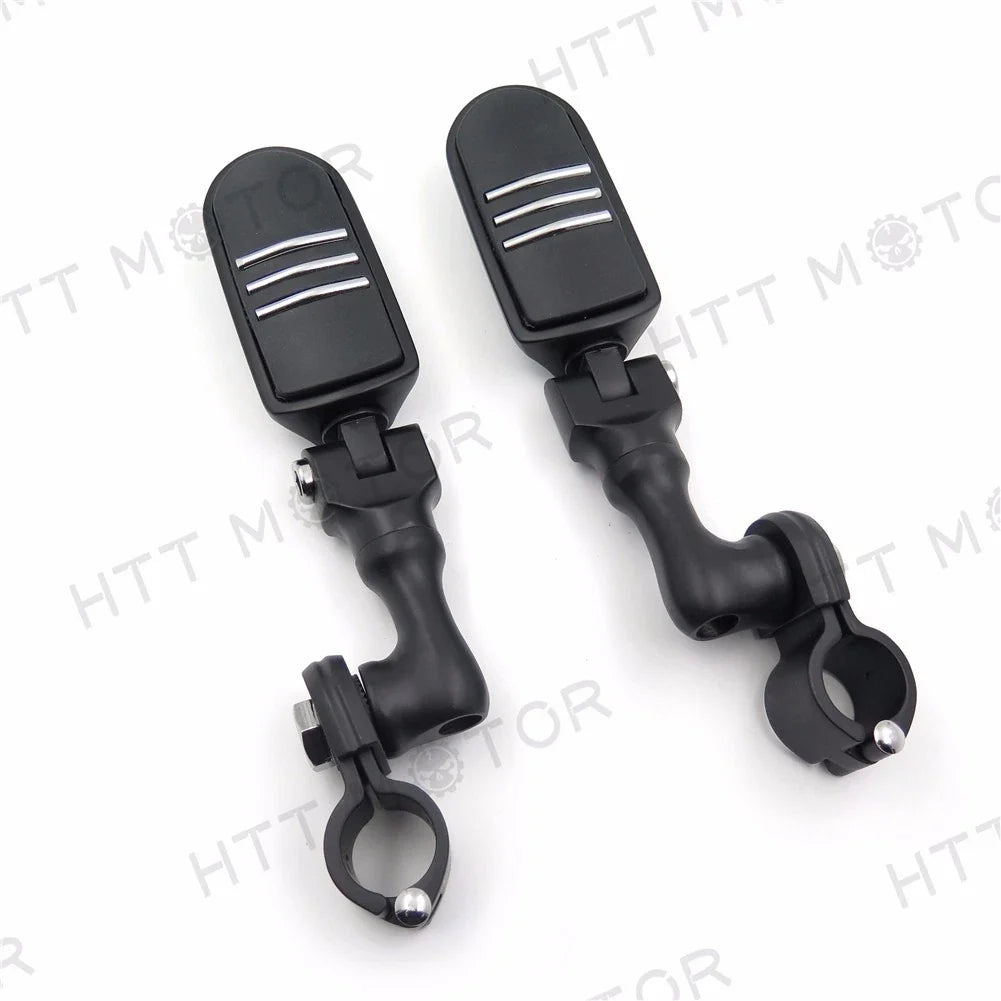 Foot Peg Set Adjustable 1" 25mm for Triumph Rocket Black