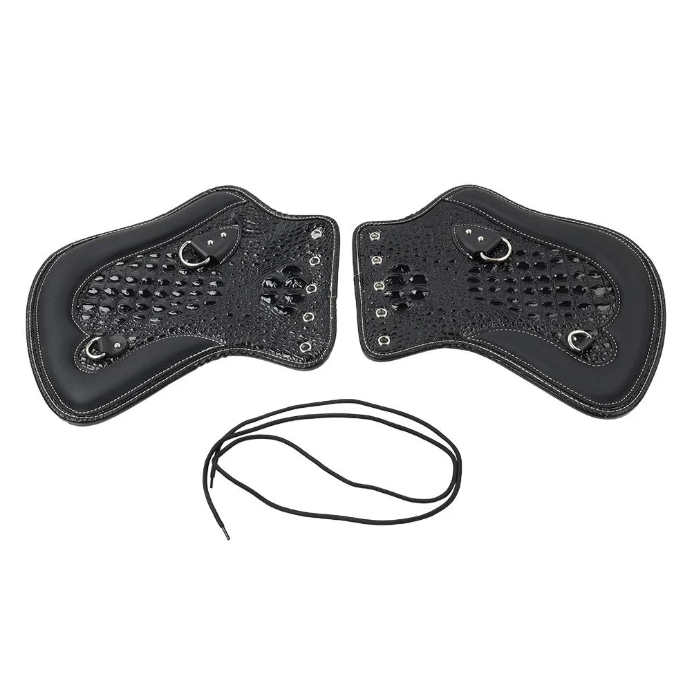 2X Leather Heat Saddle Shield Deflector for Harley Models (Universal)