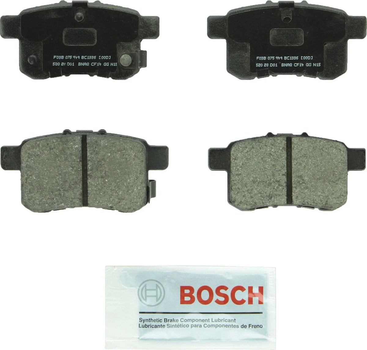 Bosch Rear QuietCast Ceramic Brake Pads w/ Hardware for