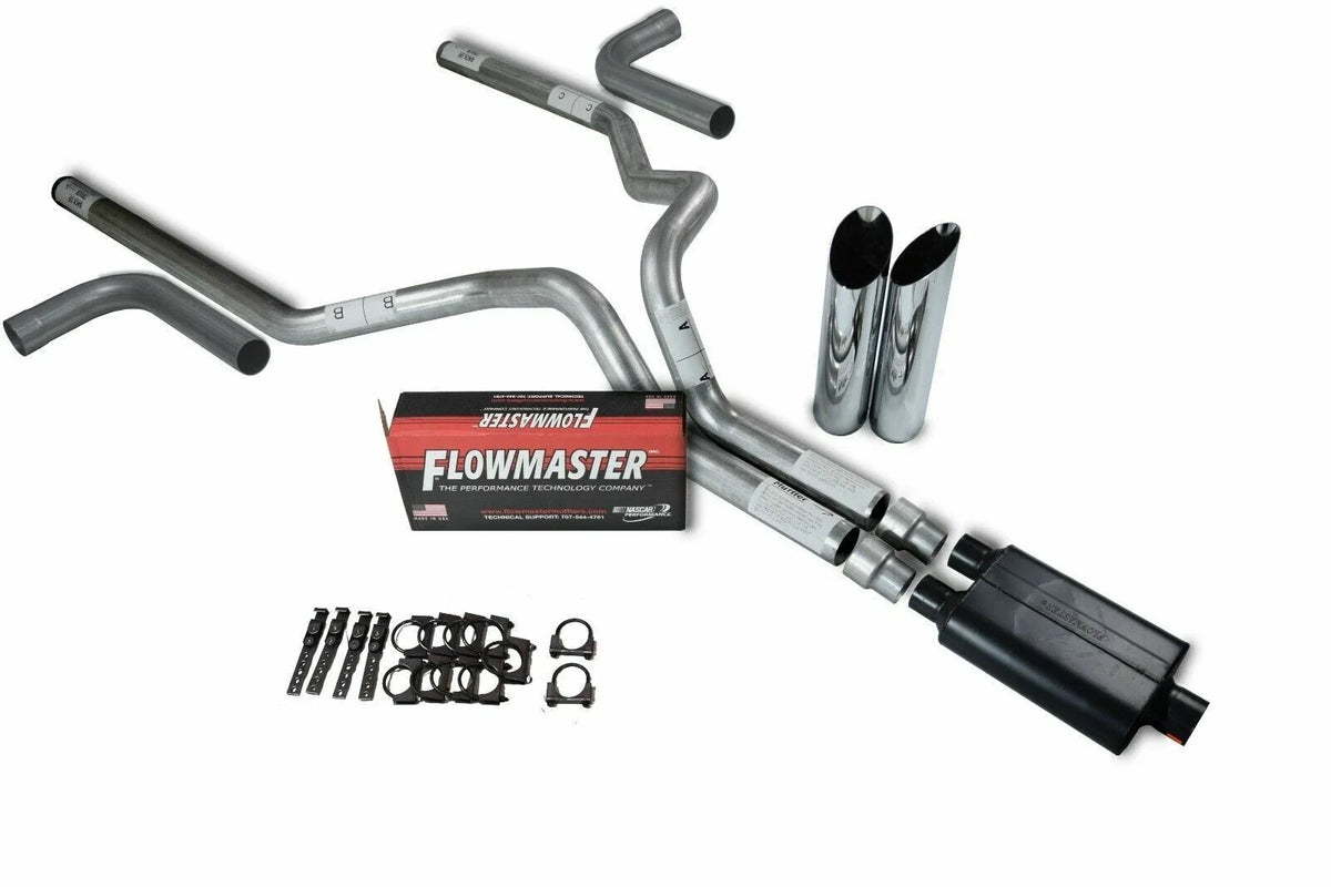 Dual Exhaust Kit 3" with Slash Tip for 2021-2025 Ford F150 by Flowmaster