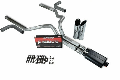 Dual Exhaust Kit 3" with Slash Tip for 2021-2025 Ford F150 by Flowmaster