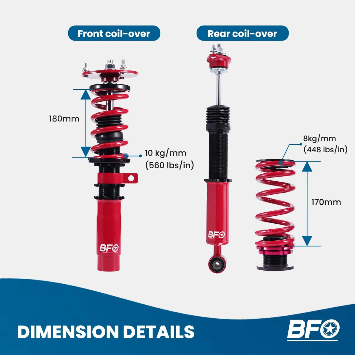 Adjustable Height Coilover Kit Shock Struts for BMW Z4 (E85) 2003-2008