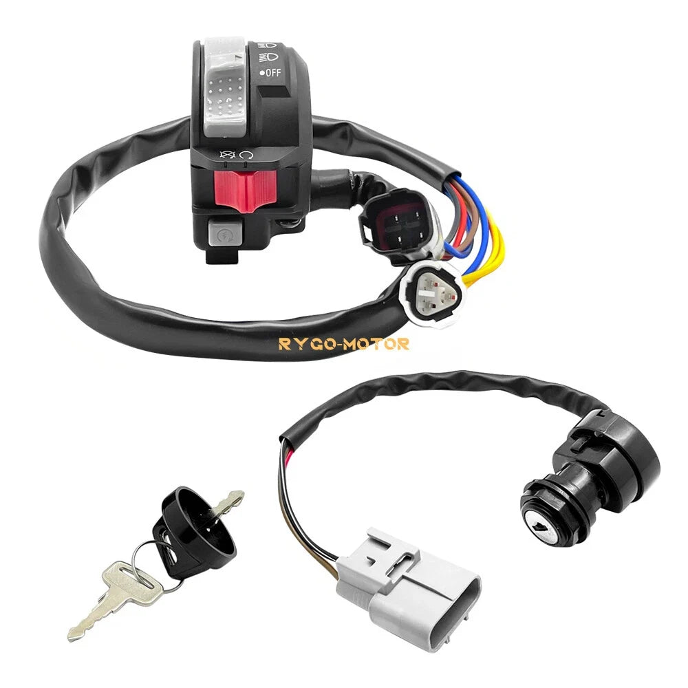 Start Stop Switch & Ignition Key Switch for Yamaha Kodiak 450 (2018–2023)