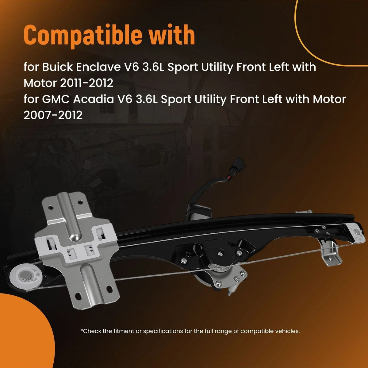 Front Left Window Lifter Electric for Saturn Outlook 2007-2010 748921