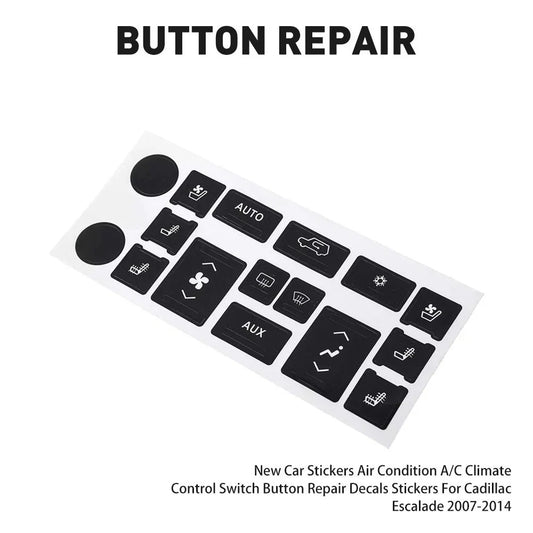 Climate Control Radio Button Repair Decal for Cadillac Escalade (2007–2014)