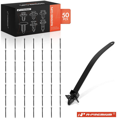 50Pcs 7mm Black Nylon Cable Strap Clips for Honda
