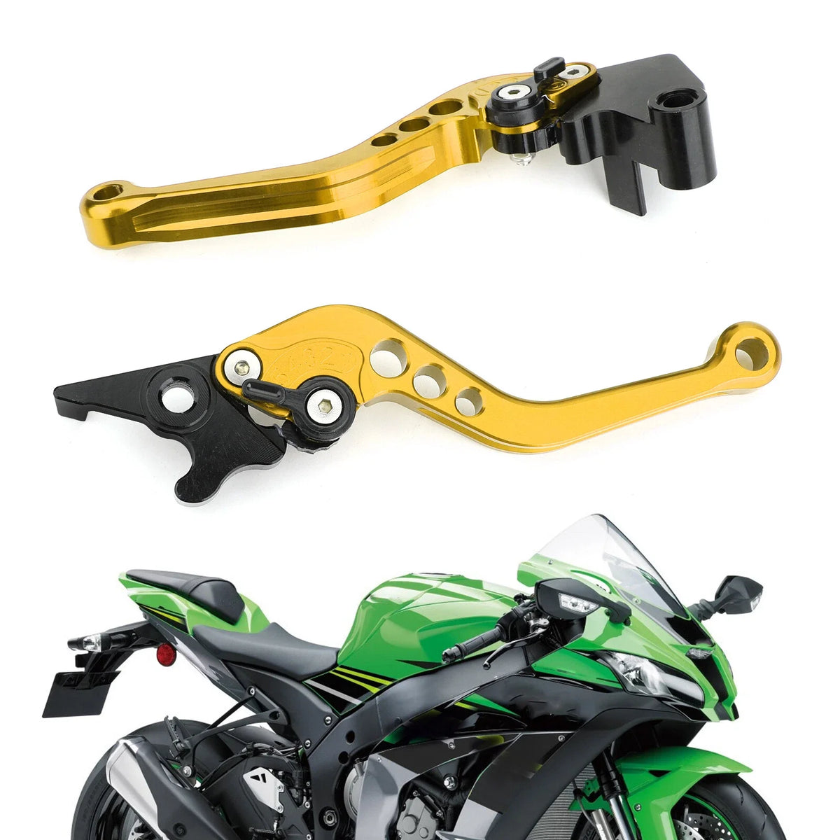 Brake Clutch Levers for Kawasaki Ninja 250 300 (2013–2018) Gold