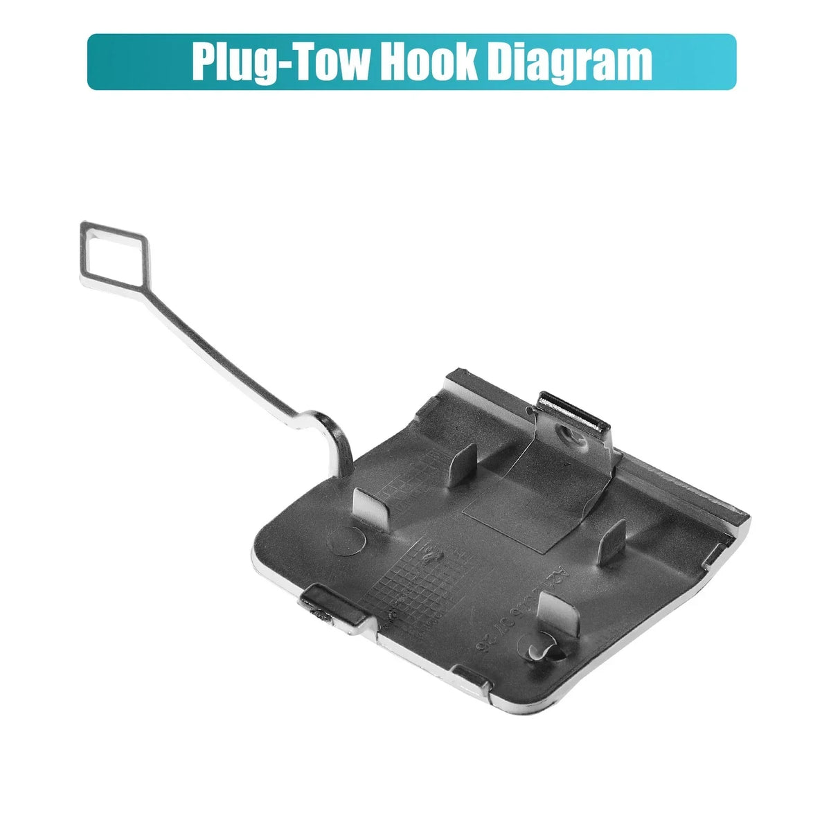 White Rear Bumper Tow Hook Cap for Mercedes E-Class (2010-2016)