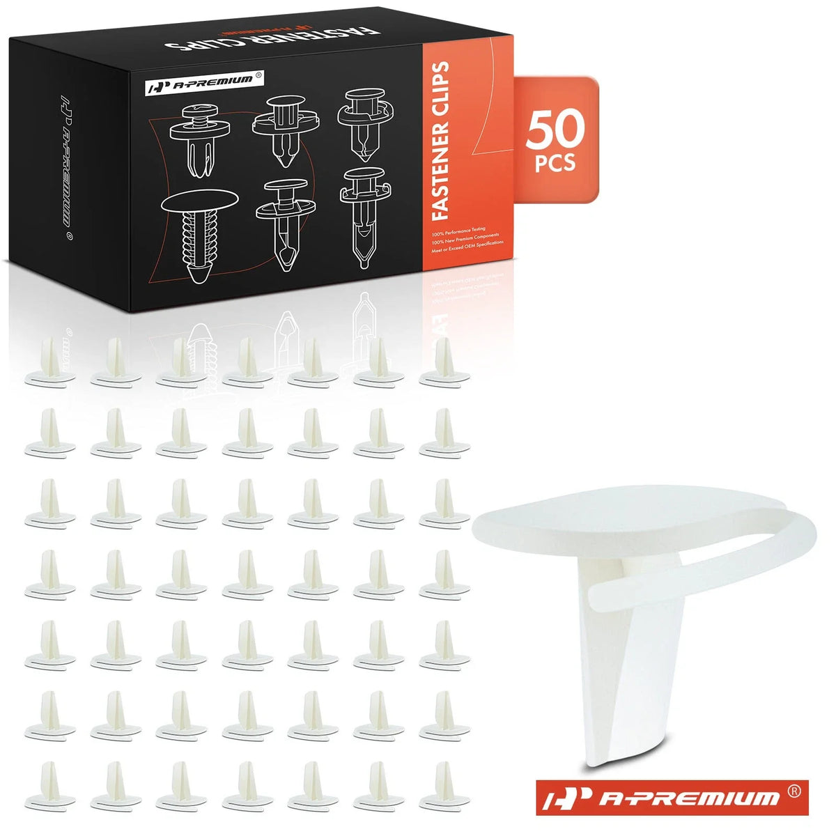 50 Pcs Nylon Door & Quarter Panel Moulding Fasteners for GM