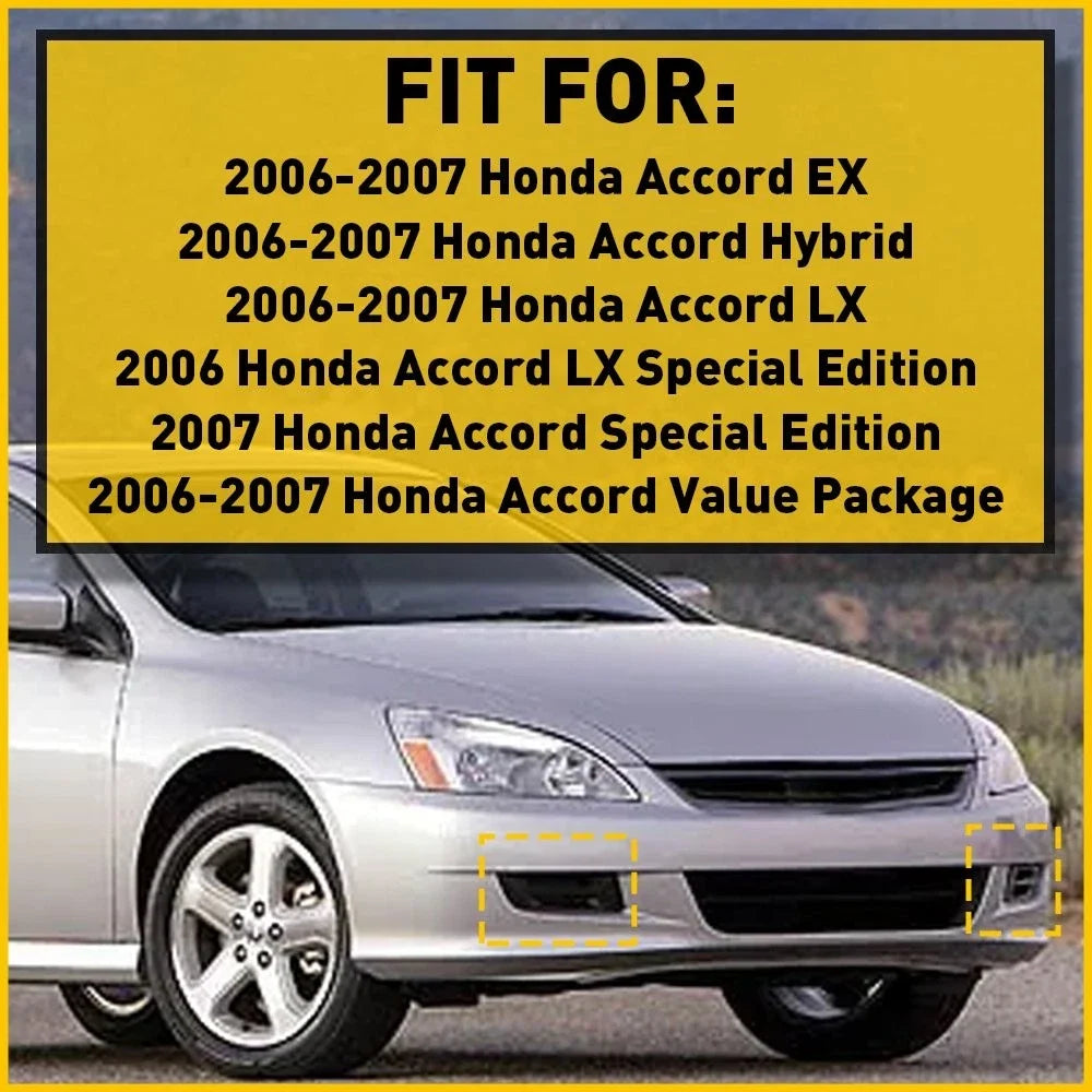 Set of 2 Fog Light Covers for Honda Accord (2006–2007)