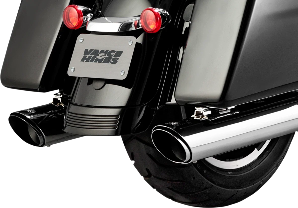 Twin Slash Muffler for Harley FL (Chrome) (Part # 16672)