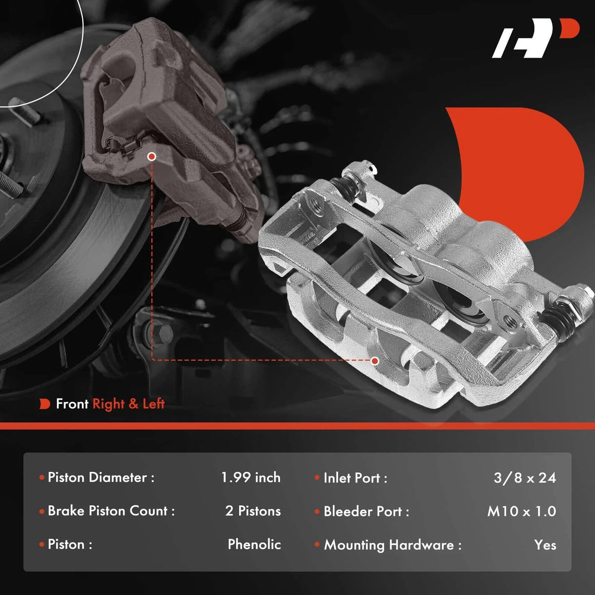 2006-2010 Ford Explorer & Mercury Mountaineer Front Brake Calipers - Pair