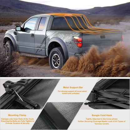 Tri-Fold Vinyl Tonneau Cover for 5.25' Bed Dodge Dakota 2000-2004