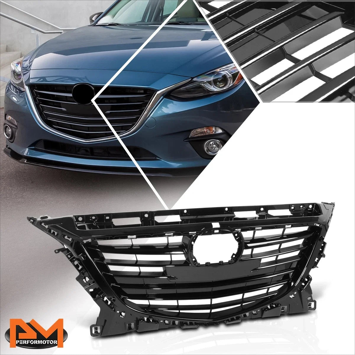Badge Slot Grille for Mazda 3 2.5L (2014-2016) - Factory Style