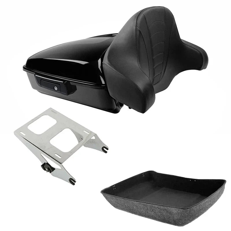 Chopped Trunk Backrest Mount Rack for Harley Touring 2014-2026