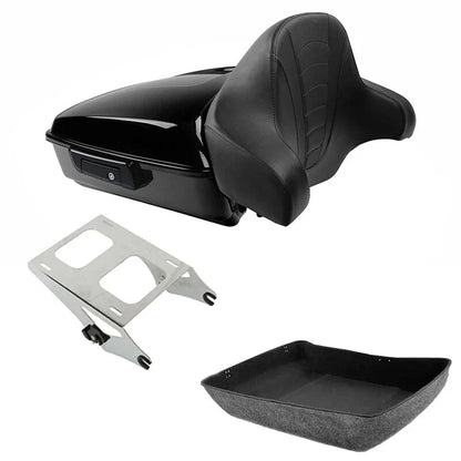 Chopped Trunk Backrest Mount Rack for Harley Touring 2014-2026