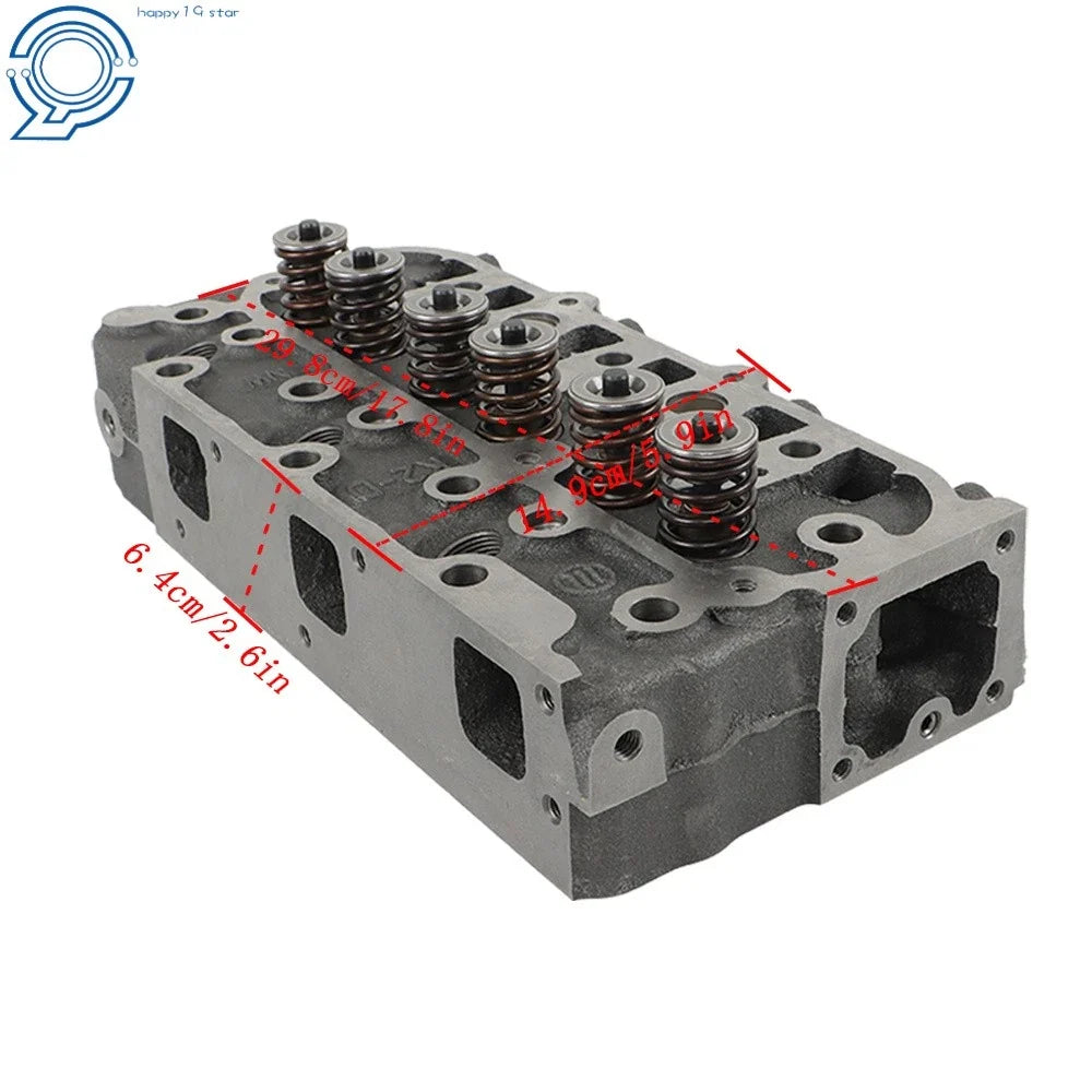 Cylinder Head w/ Valves for Kubota B2620 B2410 RTV1100 ZD331 D1305