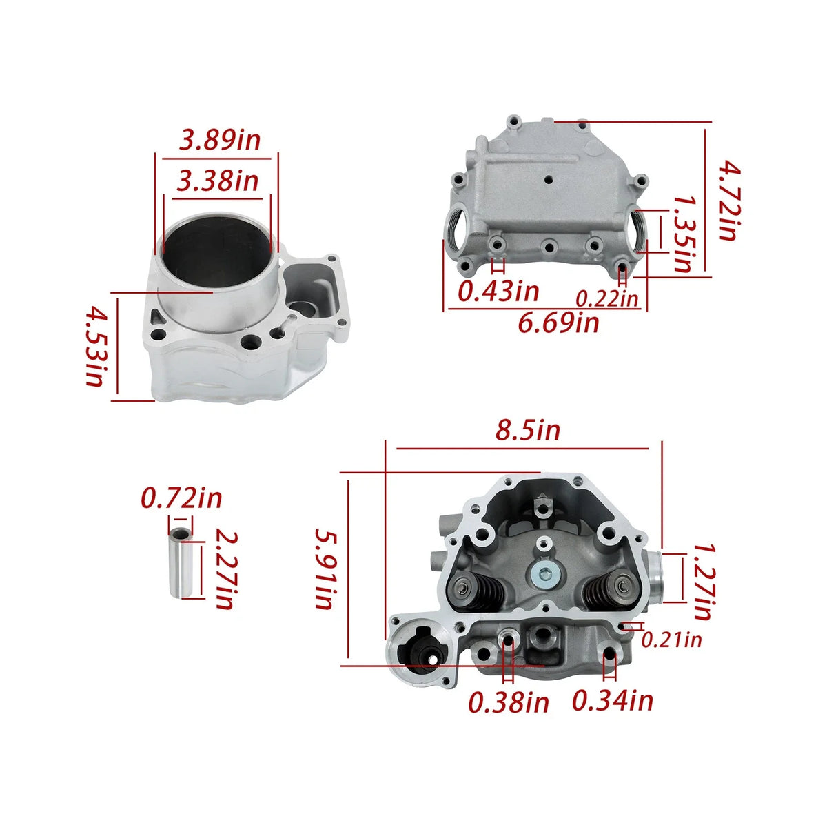 Cylinder Sleeve Assembly, Camshaft & Gasket for Honda TRX420 2011