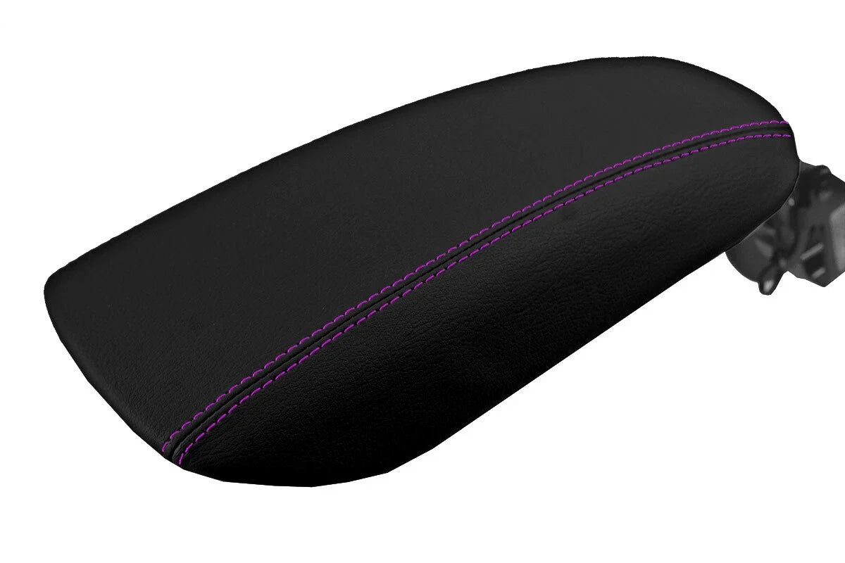 Console Lid Pull Over Cover Leather for Ford Fusion (2013–2020) Purple Stitch