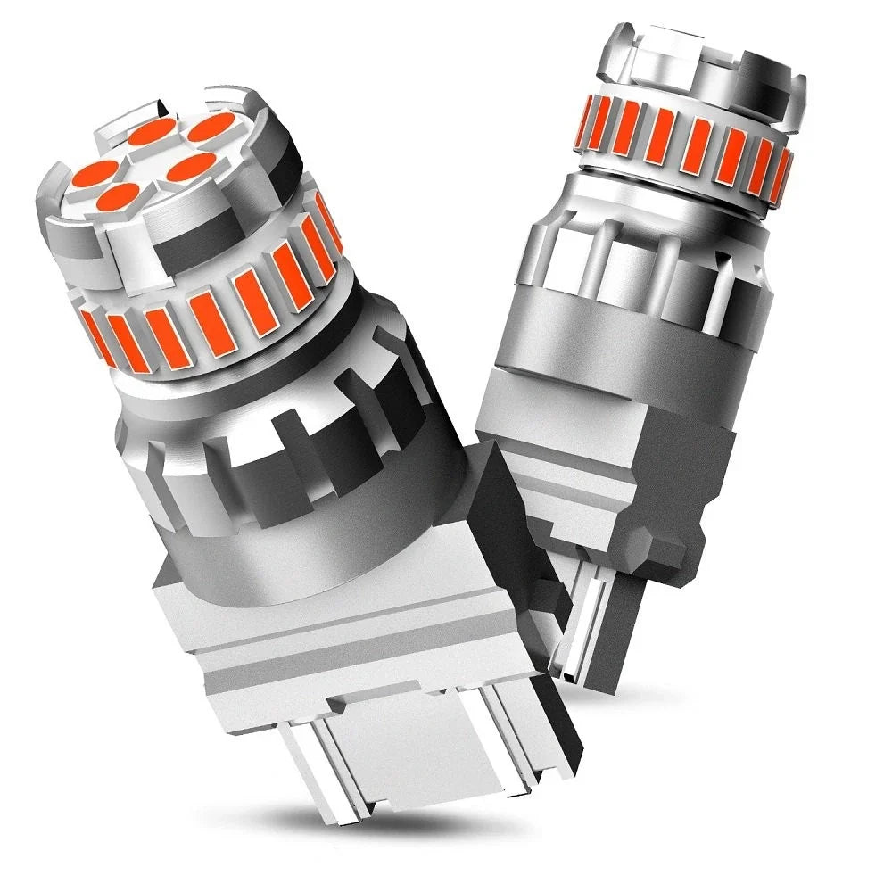 LED Brake Tail Light Bulb 2X 3157 3156 Red Strobe Flash