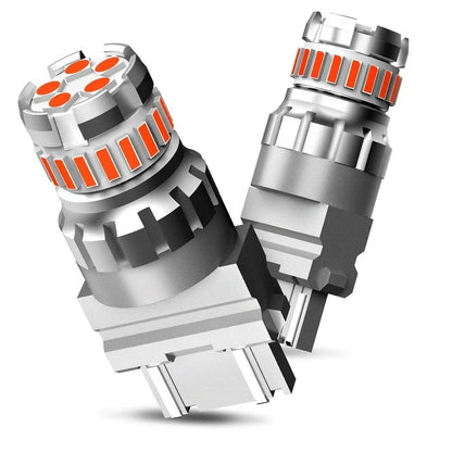 LED Brake Tail Light Bulb 2X 3157 3156 Red Strobe Flash