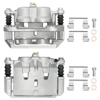 Front Brake Caliper Set w/Brackets for Honda Pilot (2009-2015)