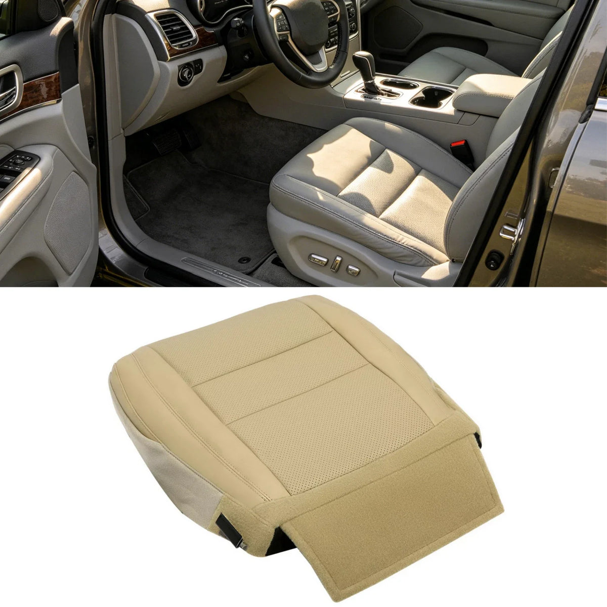 Driver Bottom Seat Cover for Jeep Grand Cherokee (2011–2016)