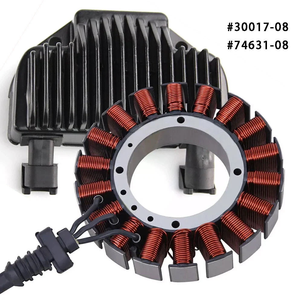Stator & Regulator Rectifier Assembly for Dyna 2008-2016 Repl# 30017-08