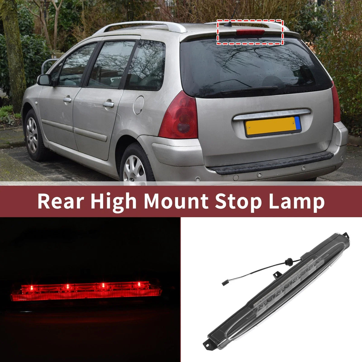 White LED Third Brake Light for Buick Rainier (2004–2007) No. 15201921, GM2890106