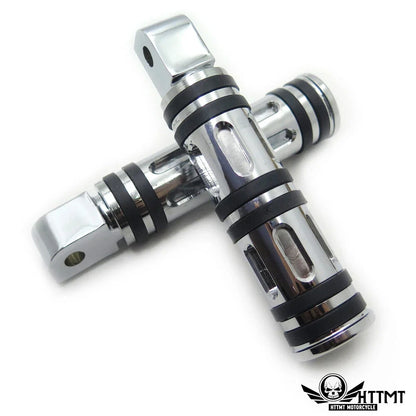 Chrome Edge Cut Footpegs (2002-2009) for Yamaha Road Star Warrior