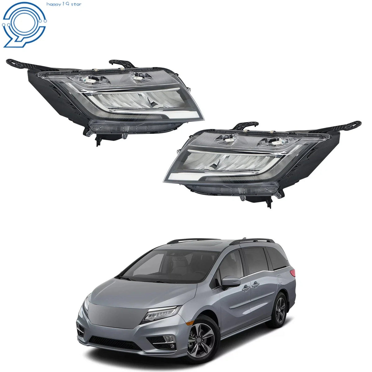 LED Headlight Assembly for Honda Odyssey (2018–2020) Chrome