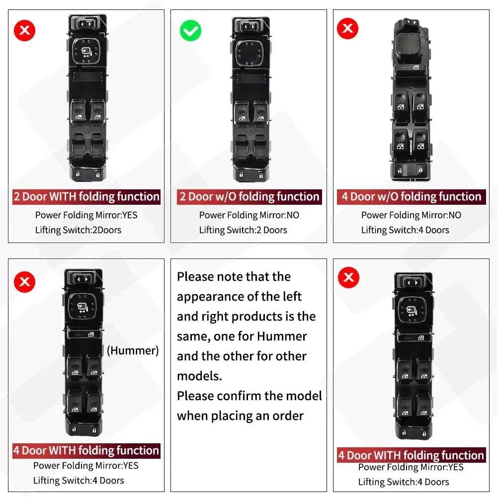 Driver Side Power Window Switch for Chevy Silverado GMC Sierra (2003–2007) 15883318
