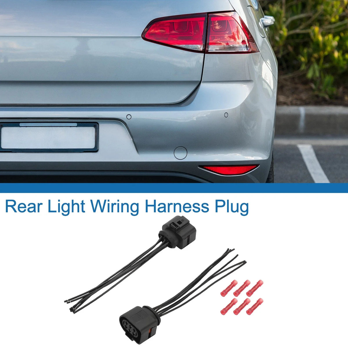 Rear Light Wiring Harness Plug for Audi TT Mk 2 (2006–2012) No. 1J0973733 Black