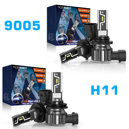 Set of 2 LED Headlight Bulbs 9005 H11 for Hilux N70