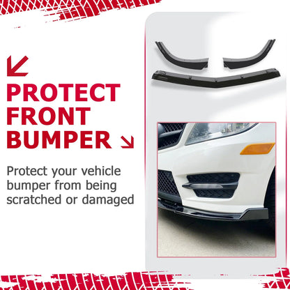 Bumper Lip Splitter Glossy Black for Benz C Class W204 (2012–2014)