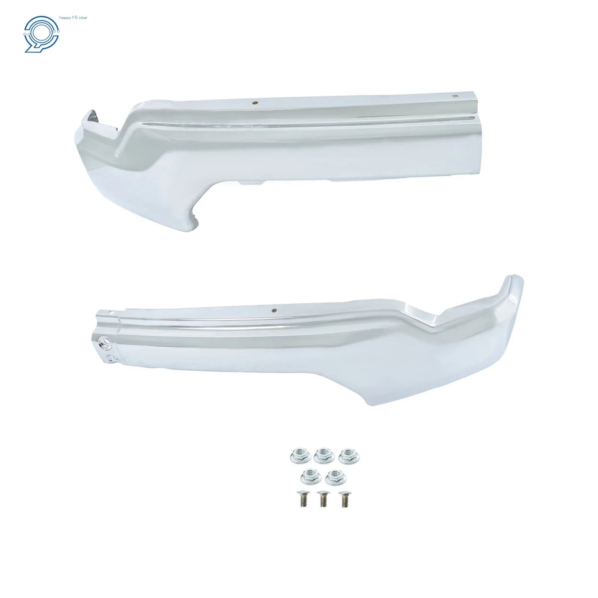 Chrome Steel Split Front Bumper for 2019–2021 GMC Sierra 1500
