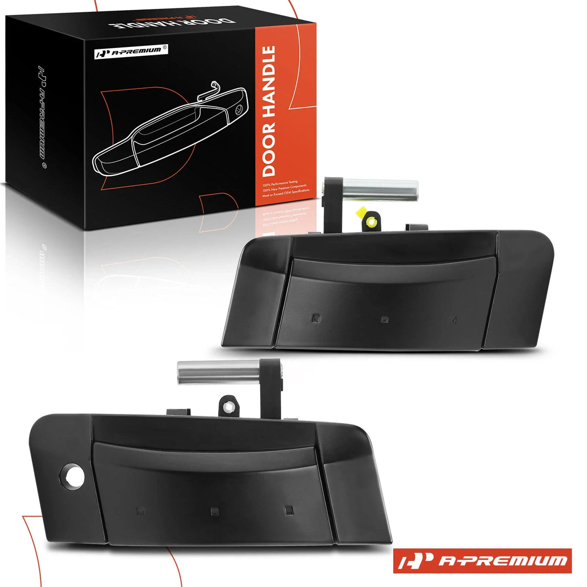 2X Front Smooth Black Exterior Door Handle for Nissan 350Z (2003–2009)