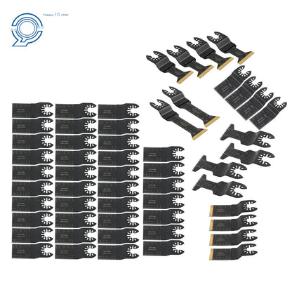 Universal Multitool 55 PCS Titanium Oscillating Saw Blades Set