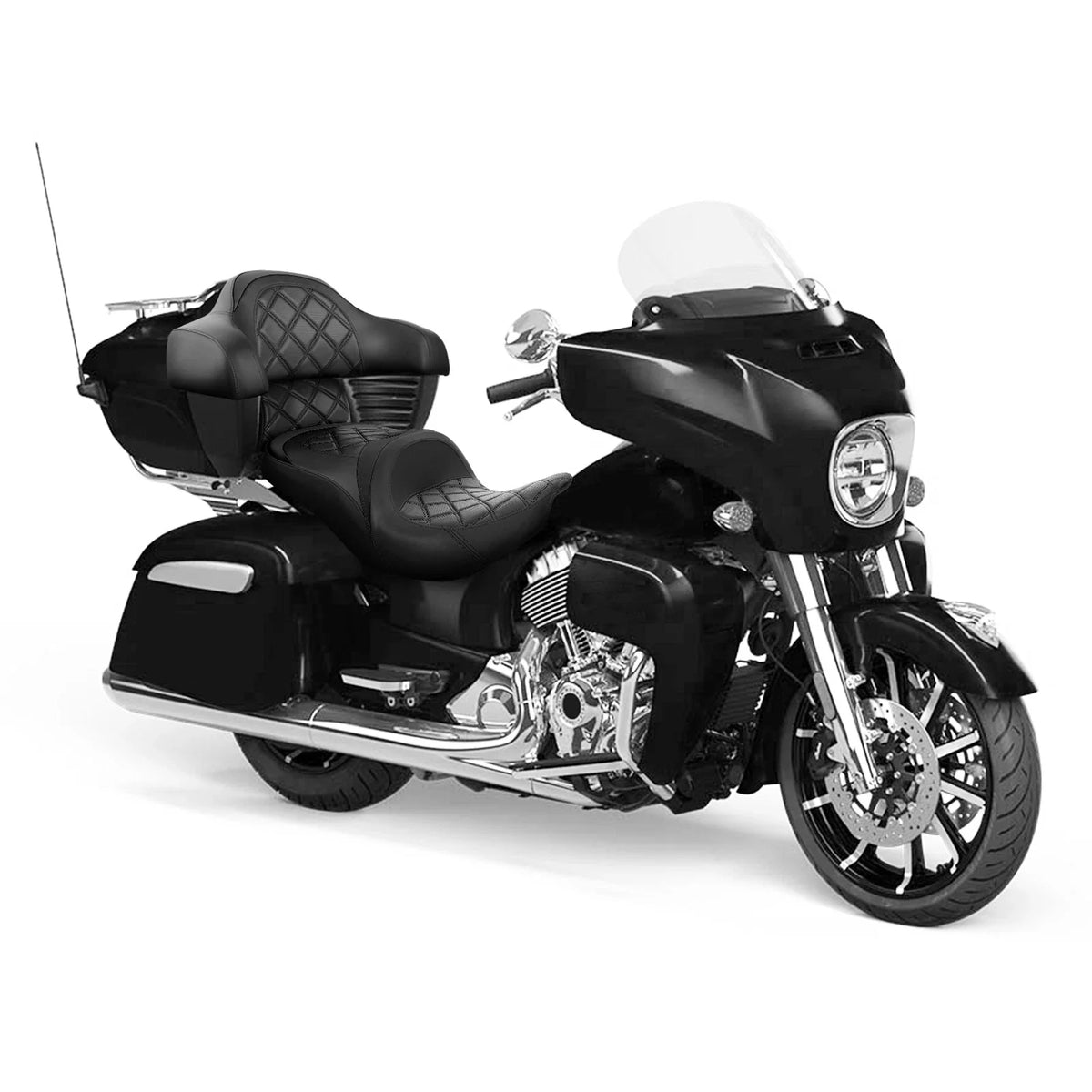 Passenger Backrest for Trunk - Black for Indian Chieftain Roadmaster 2014-2023