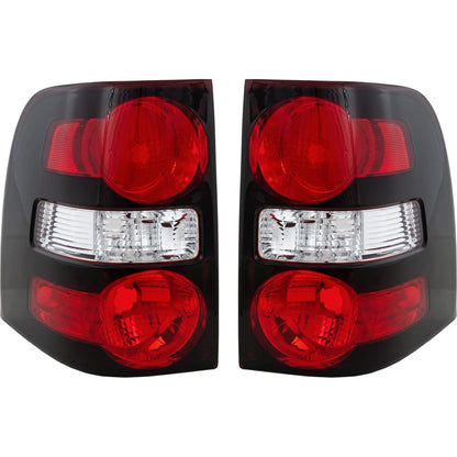 Halogen Tail Light Set of 2 for Ford Explorer (2006–2010) Clear Red Lens
