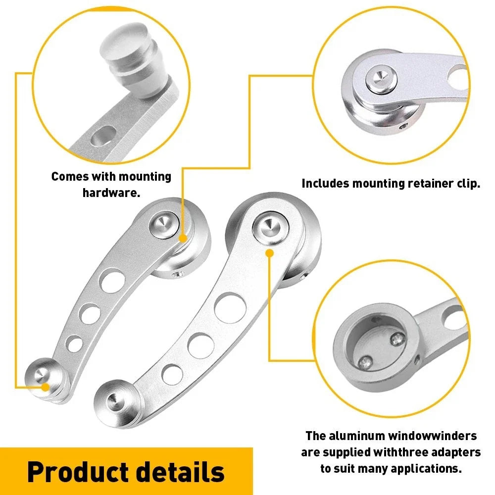 Hot Rod Chrome Billet Aluminum Crank Handle for Chevy Ford Chrysler