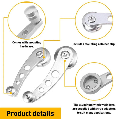 Hot Rod Chrome Billet Aluminum Crank Handle for Chevy Ford Chrysler